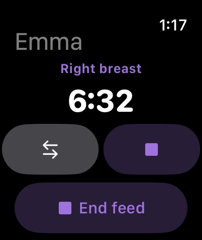 A running feed, switch sides with one tap