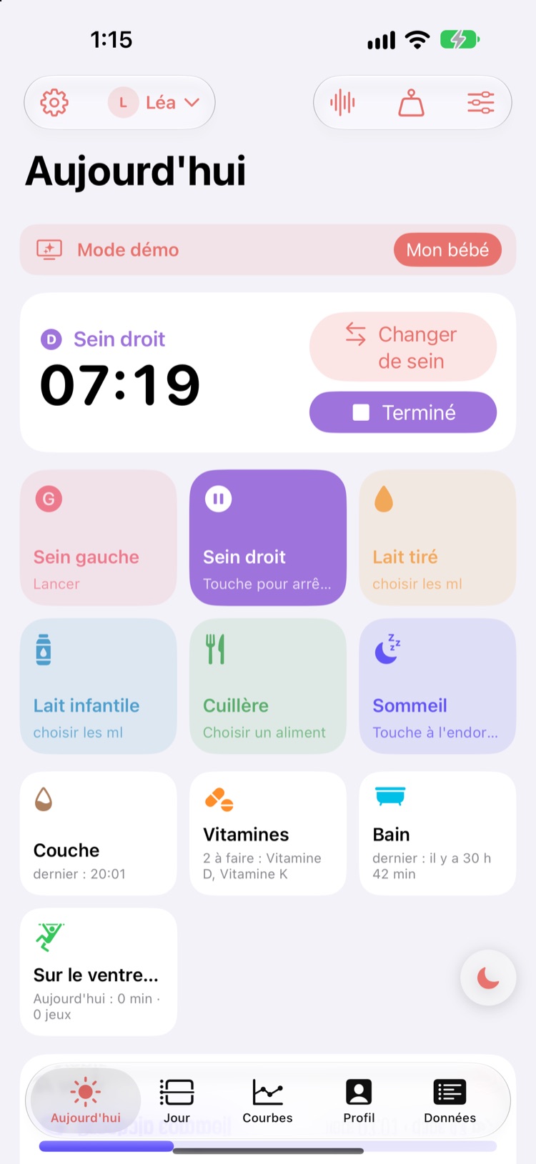 Aujourd'hui : un toucher, chrono en direct