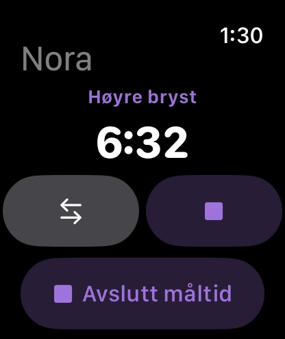 Amming som pågår, bytt side med ett trykk