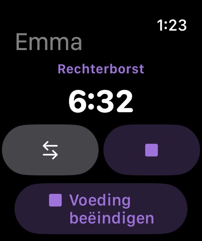 Lopende voeding, andere kant met één tik
