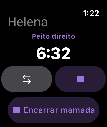 Mamada em andamento, troca de lado com um toque